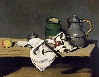 Still Life with a Kettle, c.1869 | Cezanne | Giclée Leinwand Kunstdruck