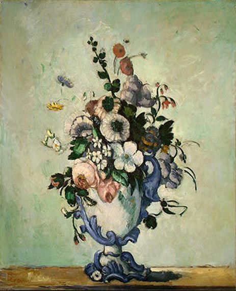Cezanne | Flowers in a Rococo Vase, c.1876 | Giclée Canvas Print
