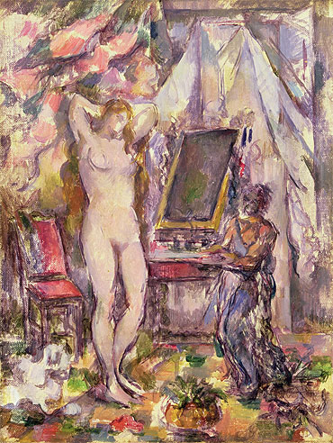 Interior with Nude, 1880 | Cezanne | Giclée Leinwand Kunstdruck