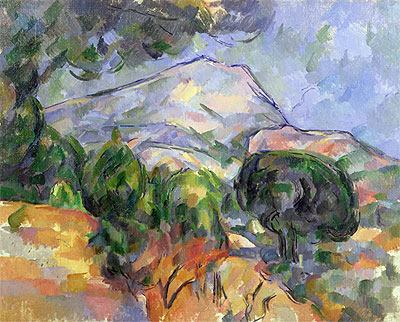 Montagne Sainte-Victoire au-dessus de la route du Tholonet, c.1904 | Cezanne | Giclée Leinwand Kunstdruck