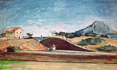 The Railway Cutting, c.1870 | Cezanne | Giclée Leinwand Kunstdruck