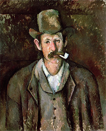 Mann mit Pfeife, c.1892/95 | Cezanne | Giclée Leinwand Kunstdruck