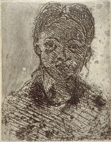 Tete de Femme, 1873 | Cezanne | Giclée Papier-Kunstdruck