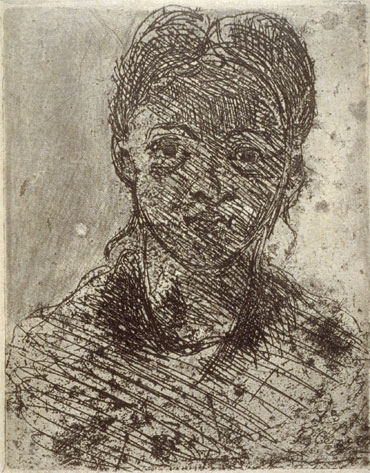Tête de Femme, 1873 | Cezanne