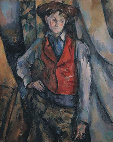 Boy in a Red Waistcoat, c.1888/90 | Cezanne | Giclée Leinwand Kunstdruck
