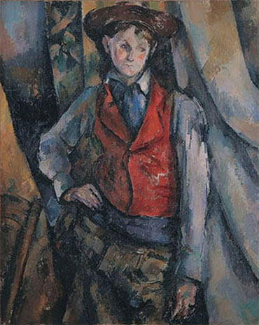 Boy in a Red Waistcoat, c.1888/90 by Cezanne | Canvas Print