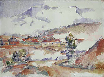Montagne Sainte-Victoire from near Gardanne, c.1887 | Cezanne | Giclée Leinwand Kunstdruck