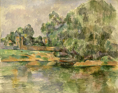 Riverbank, c.1895 | Cezanne | Giclée Leinwand Kunstdruck