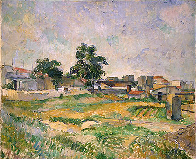Landscape near Paris, c.1876 | Cezanne | Giclée Leinwand Kunstdruck