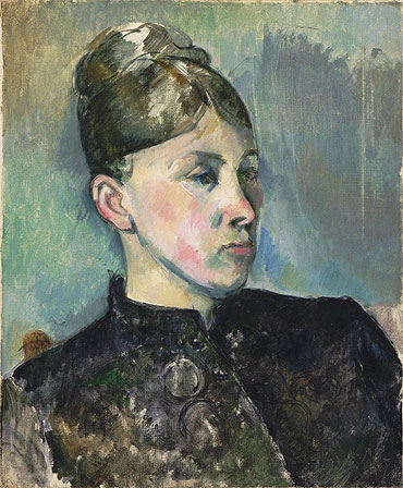 Portrait of Madame Cezanne, c.1886/87 by Cezanne | Canvas Print