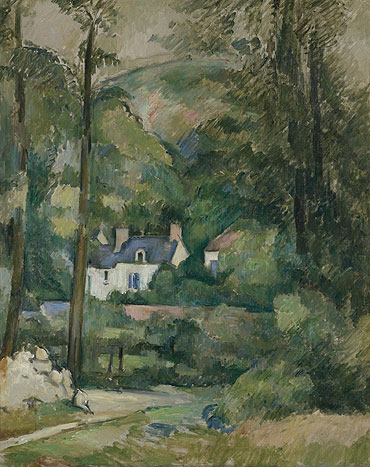 Houses in the Greenery, c.1881 | Cezanne | Giclée Leinwand Kunstdruck