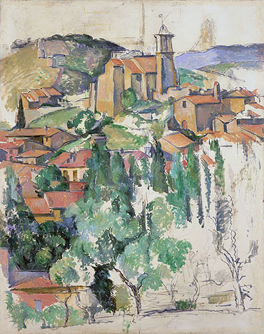 The Village at Gardanne, c.1885/86 | Cezanne | Giclée Leinwand Kunstdruck