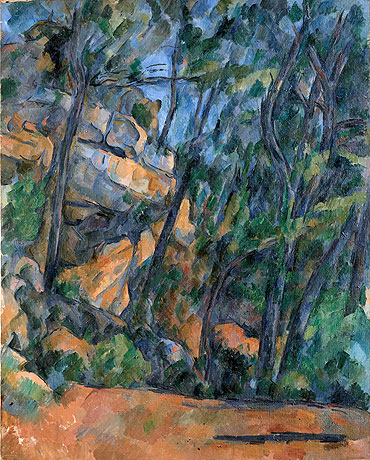 Trees and Rocks in the Park of the Chateau Noir, c.1904 | Cezanne | Giclée Leinwand Kunstdruck