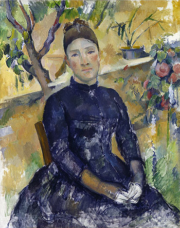 Madame Cezanne in the Conservatory, c.1891/92 | Cezanne | Giclée Leinwand Kunstdruck