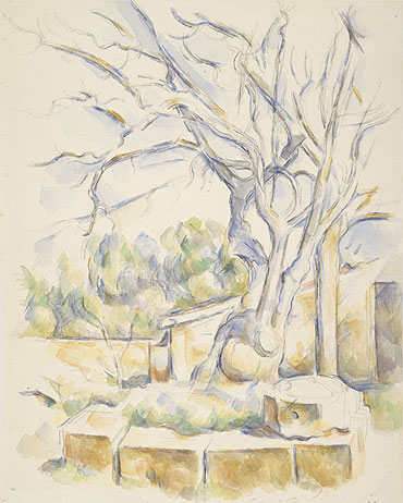 Pistachio Tree in the Courtyard of the Chateau Noir, c.1900 | Cezanne