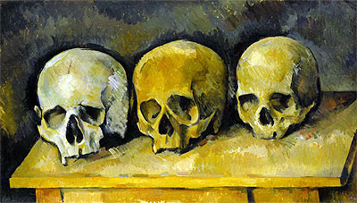 The Three Skulls, c.1900 | Cezanne