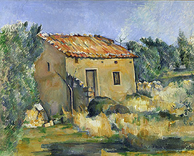 Verlassenes Haus in der Nähe von Aix-en-Provence, c.1885/87 | Cezanne | Giclée Leinwand Kunstdruck