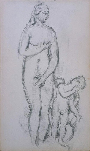 Antique Aphrodite and Eros, c.1885/90 | Cezanne | Giclée Paper Print
