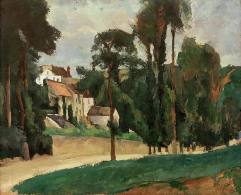 Landschaft bei Pontoise, c.1874/77 | Cezanne | Giclée Leinwand-Kunstdruck