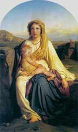 Jungfrau und Kind, 1844 von Paul Delaroche | Leinwand Kunstdruck