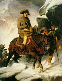 Napoleon überquert die Alpen, 1850 von Paul Delaroche | Leinwand Kunstdruck