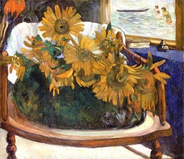 Gauguin | Still Life with Sunflowers on an Armchair | Giclée Canvas Print