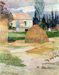 Haystack, near Arles, 1888 von Gauguin | Leinwand Kunstdruck