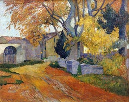 Lane at Alchamps, Arles, 1888 by Gauguin | Canvas Print