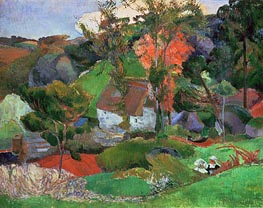 Landscape at Pont Aven, 1888 von Gauguin | Leinwand Kunstdruck