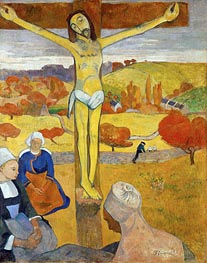 Yellow Christ, 1889 von Gauguin | Leinwand Kunstdruck