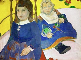Two Children, 1889 von Gauguin | Leinwand Kunstdruck