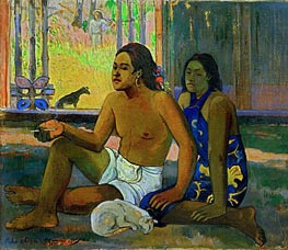 Eiahe Ohipa - Do not Work, 1896 von Gauguin | Leinwand Kunstdruck
