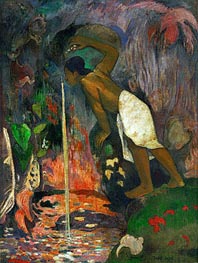 Pape Moe (Mysterious Water), 1893 von Gauguin | Leinwand Kunstdruck