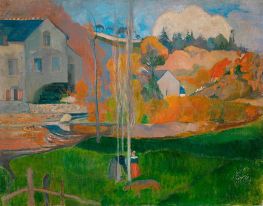The Mill David, Landscape in Brittany | Gauguin | Gemälde Reproduktion