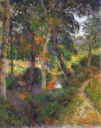 Father Jean's Walk (The Red Roofs), 1886 by Gauguin | Canvas Print