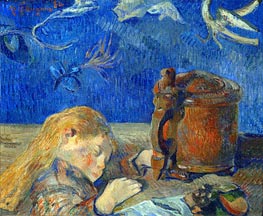 The Sleeping Child, 1884 von Gauguin | Leinwand Kunstdruck