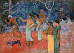 Scene from Tahitian Life, 1896 von Gauguin | Leinwand Kunstdruck