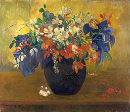 A Vase of Flowers, 1896 von Gauguin | Leinwand Kunstdruck