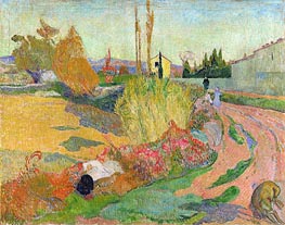 Landscape at Arles, 1888 von Gauguin | Leinwand Kunstdruck