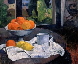 Stillleben mit Früchteschale und Zitronen, c.1889/90 von Gauguin | Giclée-Kunstdruck