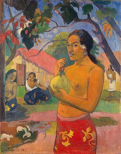 Where Are You Going (Eu haere ia oe), 1893 | Gauguin | Giclée Leinwand Kunstdruck