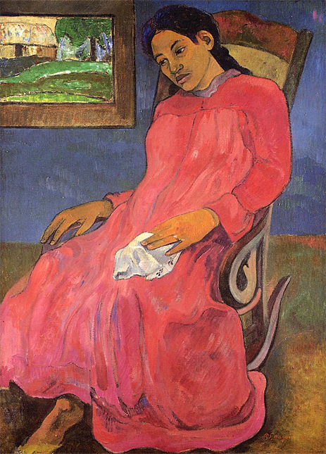 Faaturuma (Melancholisch), 1891 | Gauguin | Giclée Leinwand Kunstdruck
