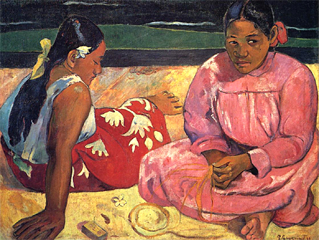 Two Woman on the Beach, 1891 | Gauguin | Giclée Leinwand Kunstdruck