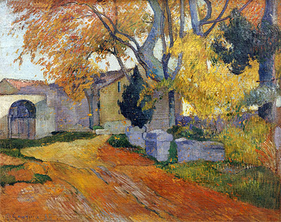 Lane at Alchamps, Arles, 1888 | Gauguin | Giclée Leinwand Kunstdruck