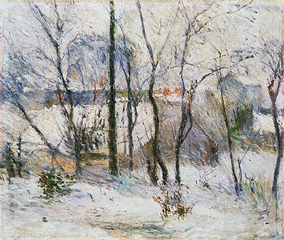 Garden under Snow, 1879 | Gauguin | Giclée Leinwand Kunstdruck