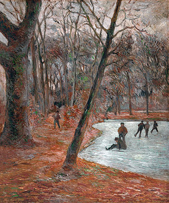 Sklaters in the Park in Frederiksberg, 1884 | Gauguin | Giclée Canvas Print