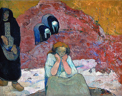 Harvesting of Grapes at Arles (Human Misery), 1888 | Gauguin | Giclée Leinwand Kunstdruck