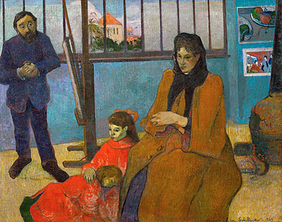 The Studio of Painter Emile Schuffenecker, 1889 | Gauguin | Giclée Leinwand Kunstdruck
