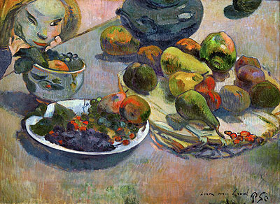 Still Life with Fruits, 1888 | Gauguin | Giclée Leinwand Kunstdruck