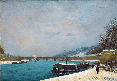 The Seine near the Pont de Jena, 1875 | Gauguin | Giclée Leinwand Kunstdruck
